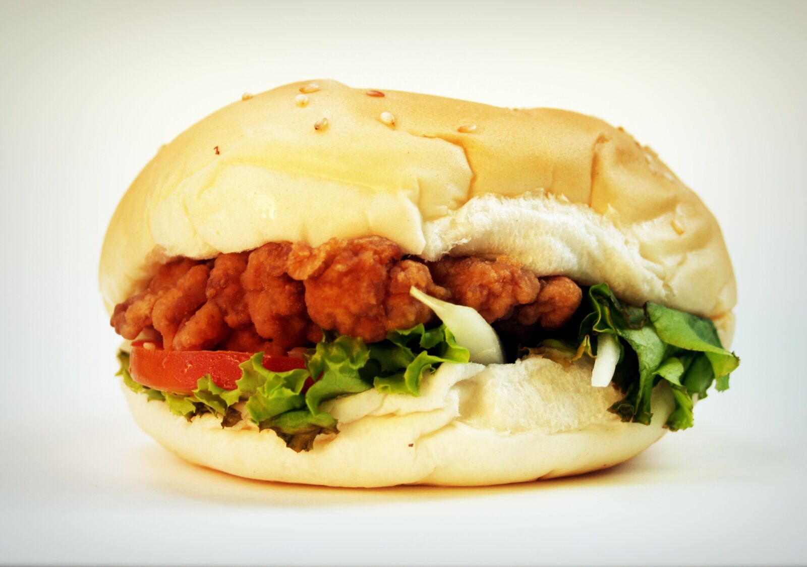 Olympus E-300 (EVOLT E-300) sample photo. Hamburger, burger, bun photography