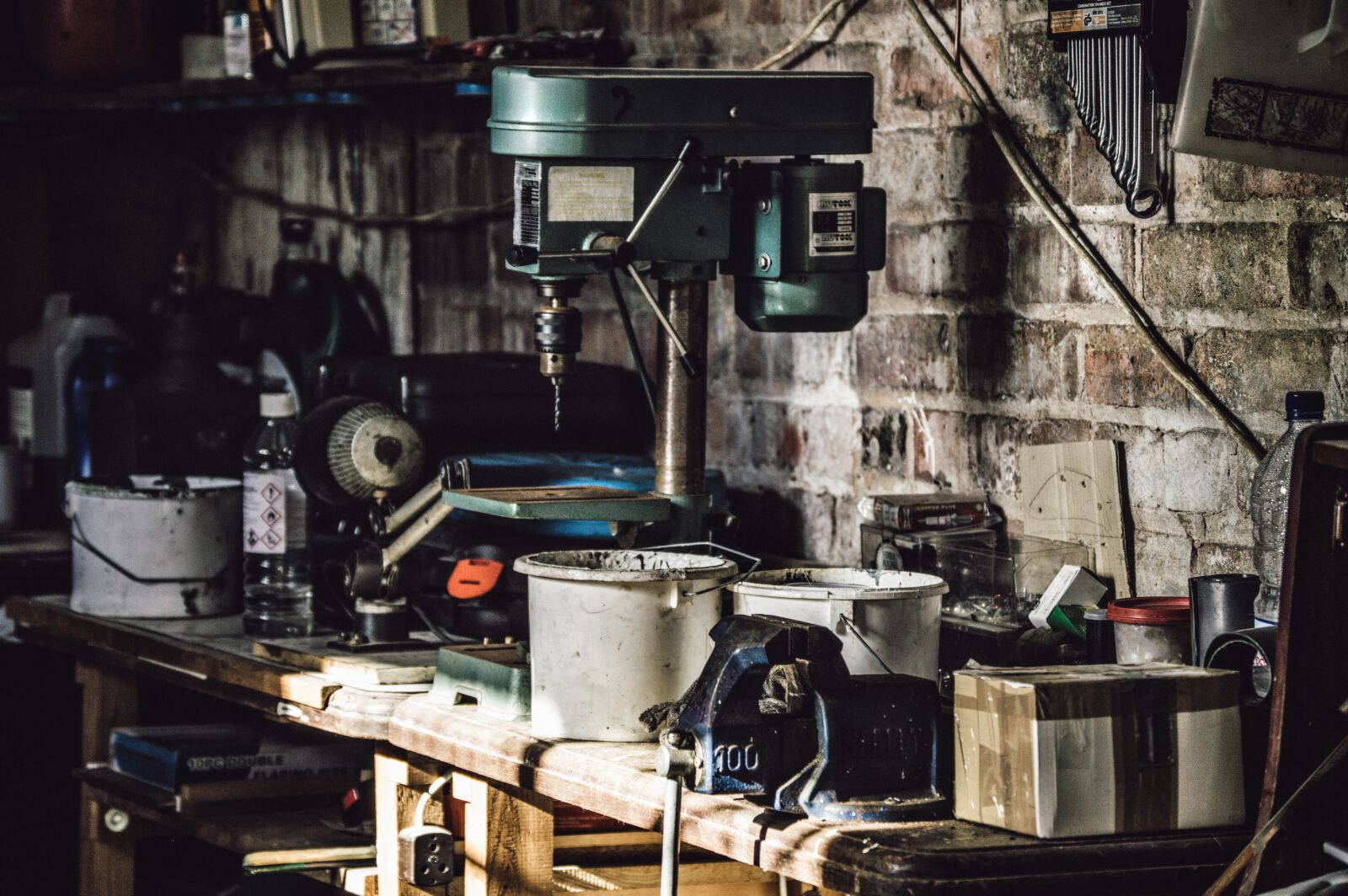 Nikon D3200 sample photo. Drill, equipments, garage photography