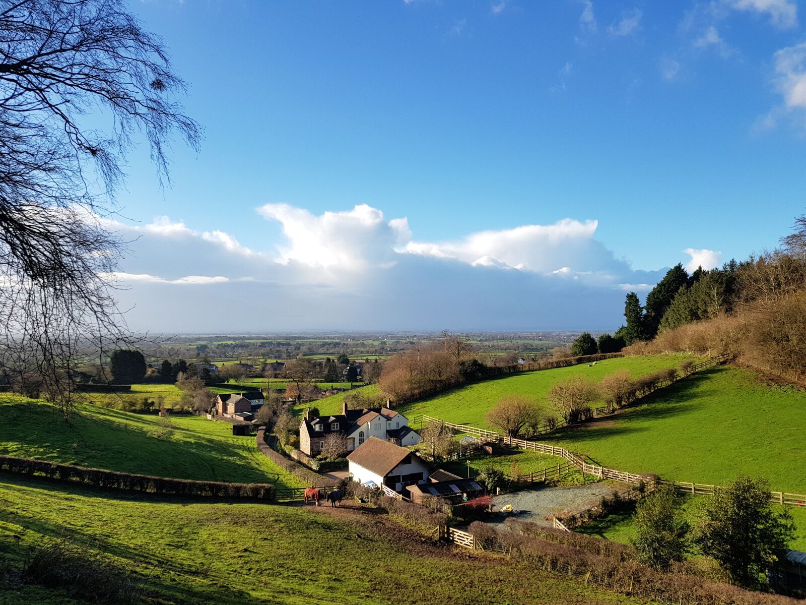 Samsung Galaxy S8 sample photo. Cheshire, clouds, countryside photography