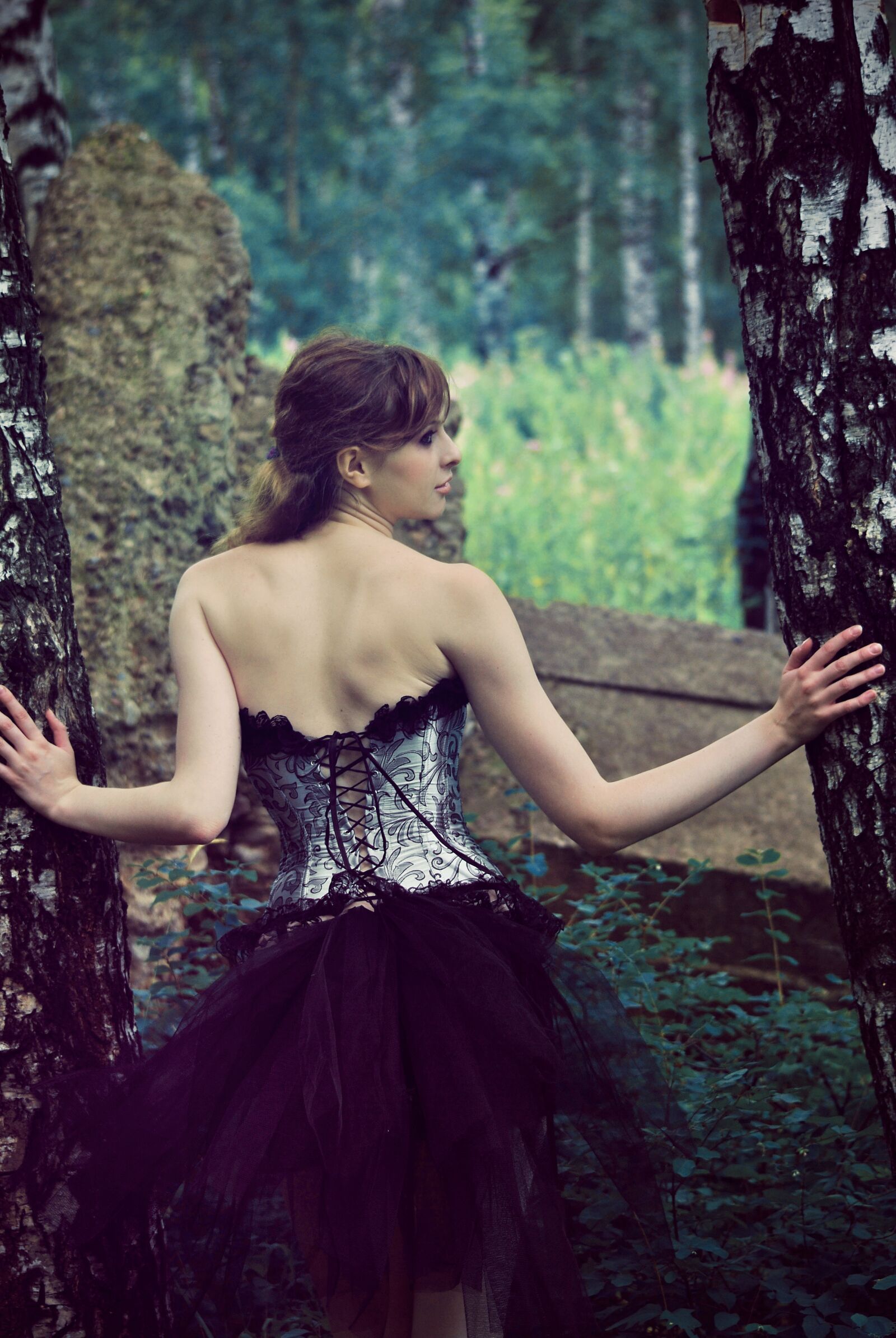 Nikon D3000 sample photo. Back in the corset photography