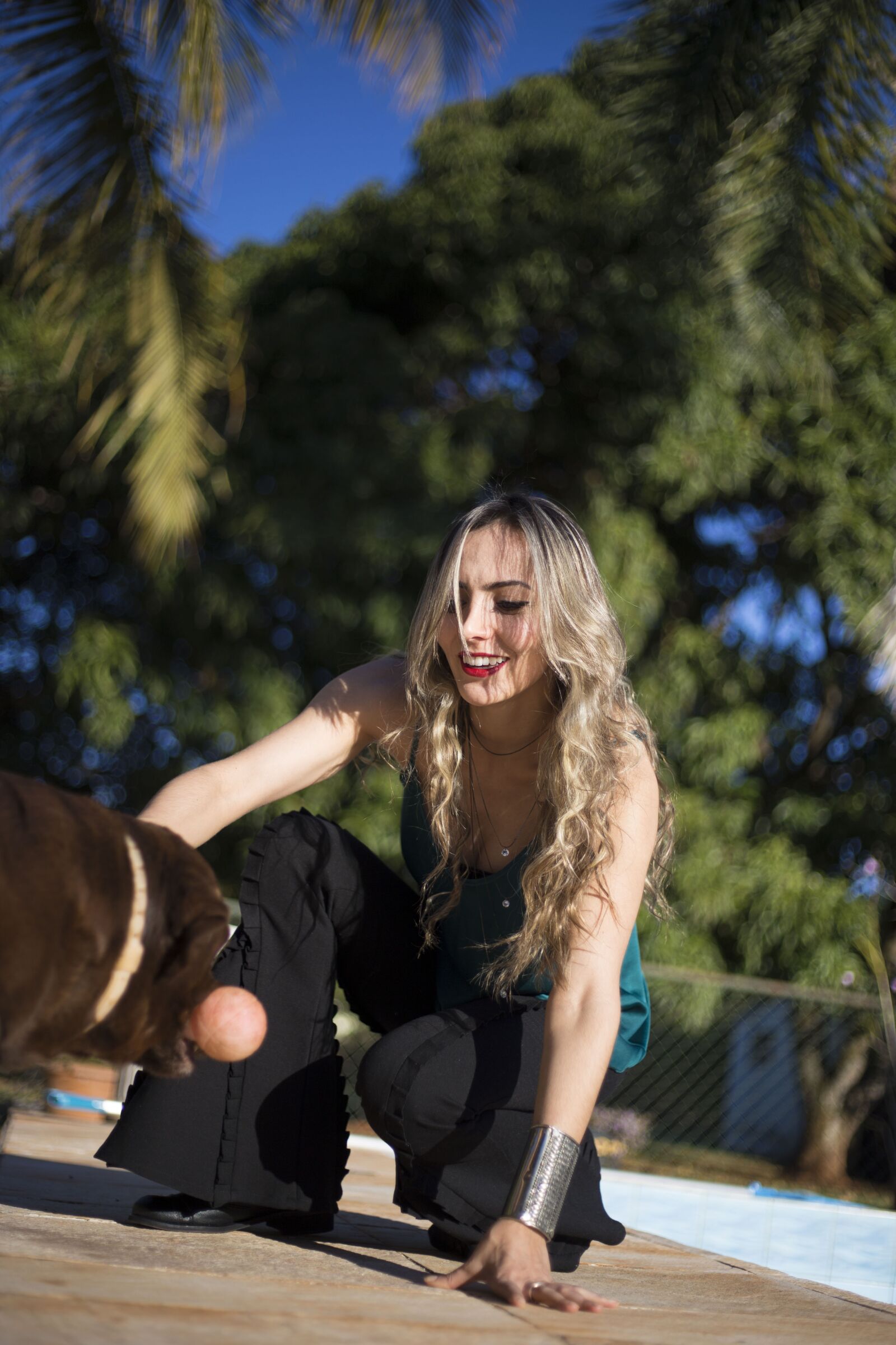 Canon EOS 6D + Canon EF 50mm F1.8 STM sample photo. Hands, dog, pet photography