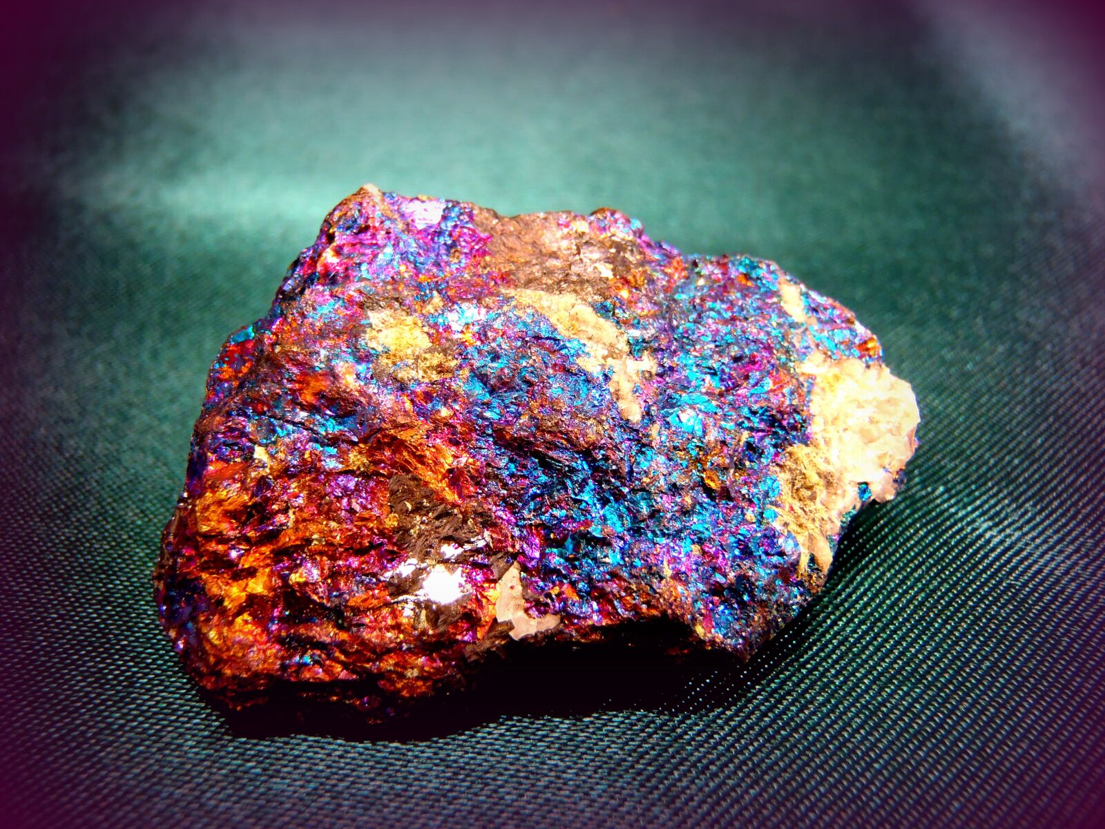 Olympus TG-810 sample photo. Bornite, peacock ore, geology photography