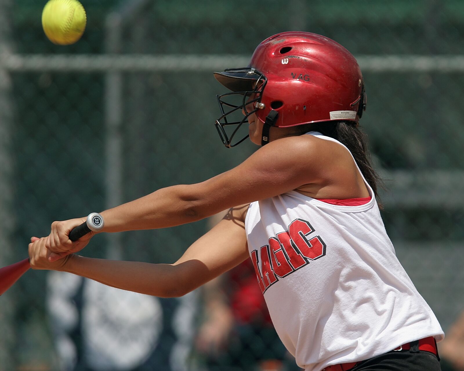 Canon EOS 20D sample photo. Softball, batter, girl photography