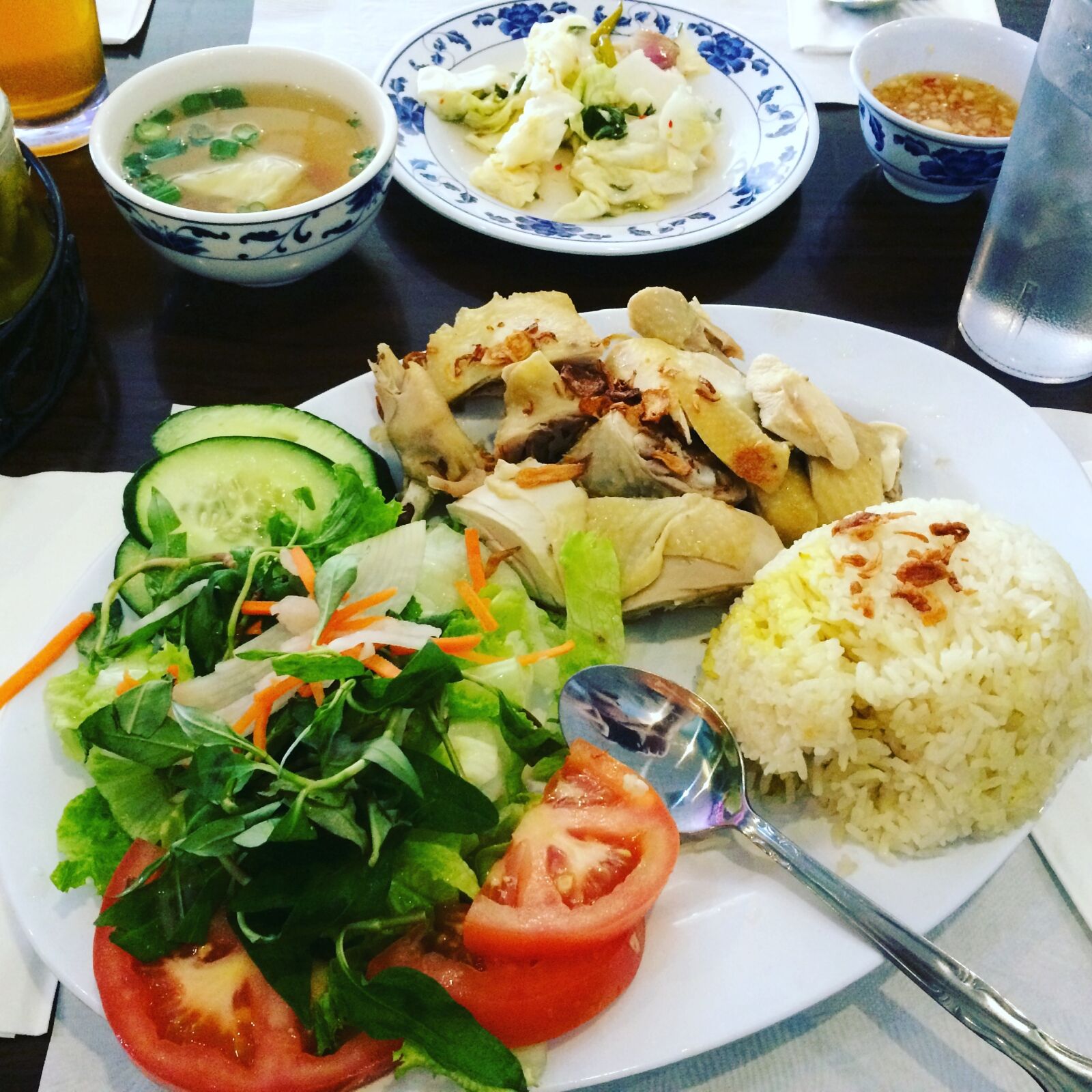 iPhone 5s back camera 4.15mm f/2.2 sample photo. Rice, chicken, salad photography