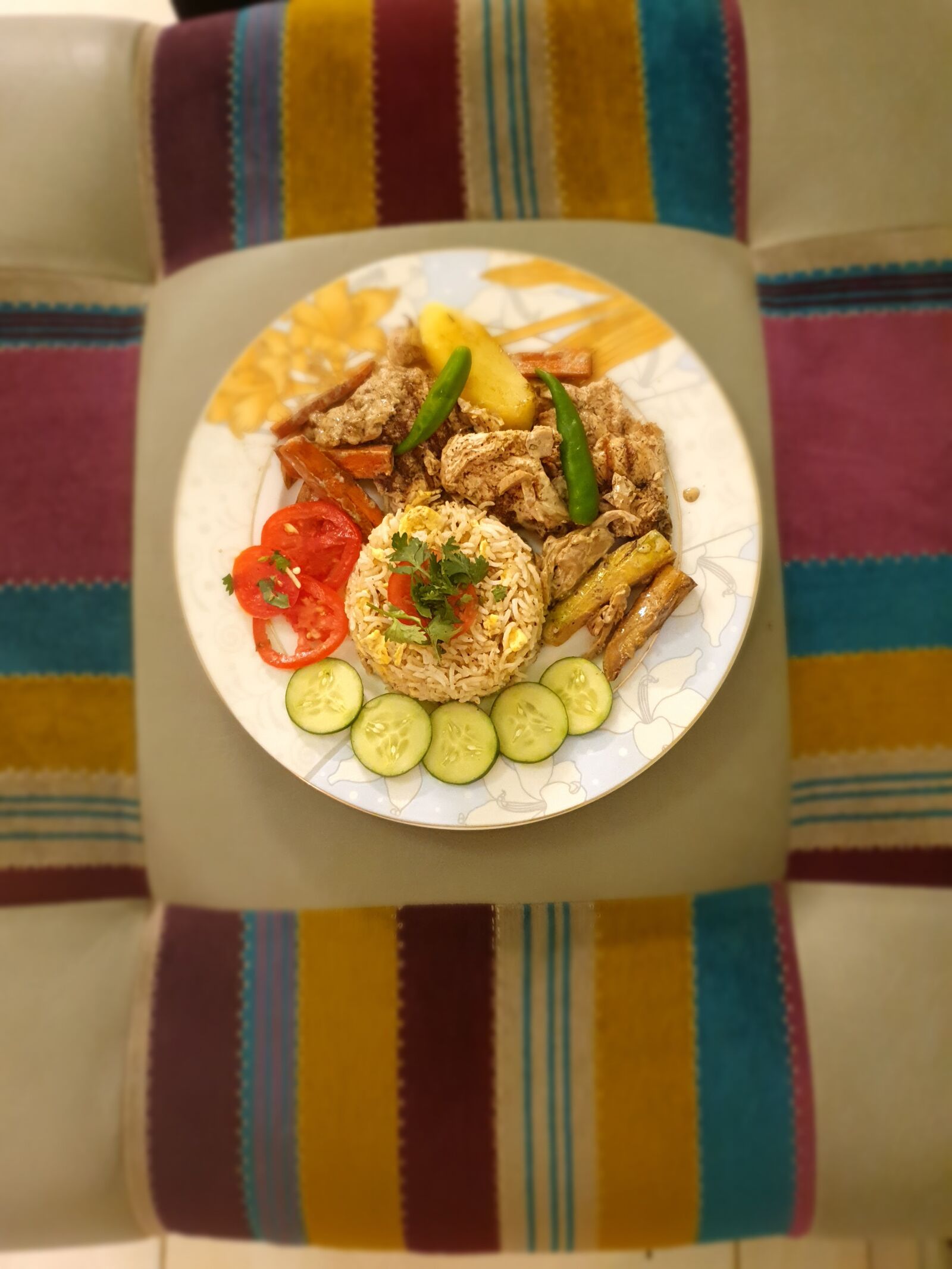 Samsung Galaxy S10 sample photo. Chicken, rice, vegetables photography
