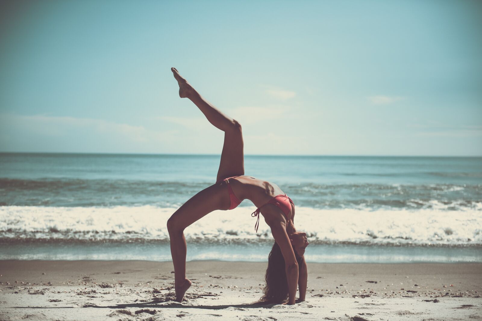 Nikon D810 sample photo. Beach, yoga, athlete photography