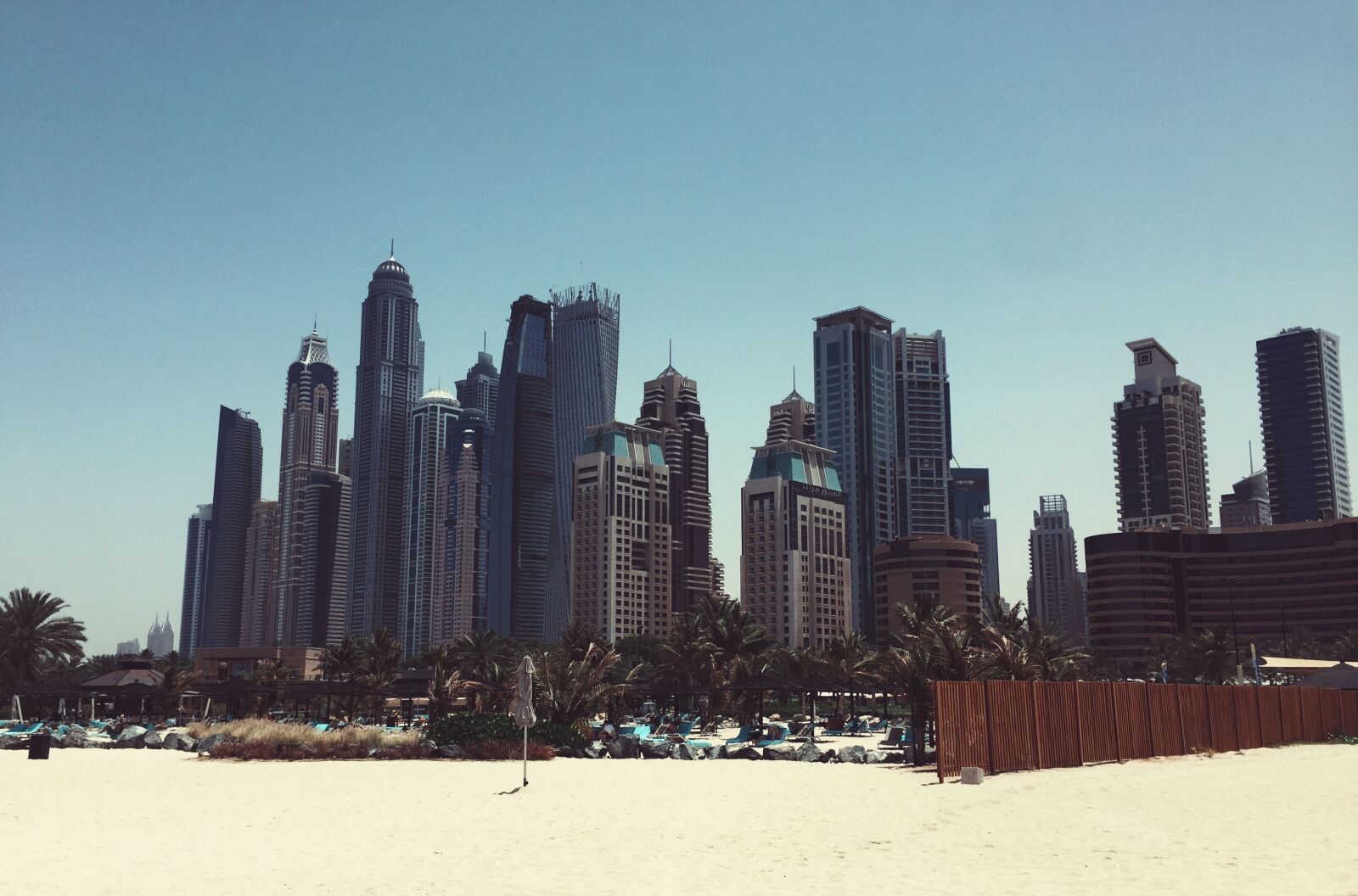 Apple iPhone 6 sample photo. Beach, dubai, sand, skyscraper photography