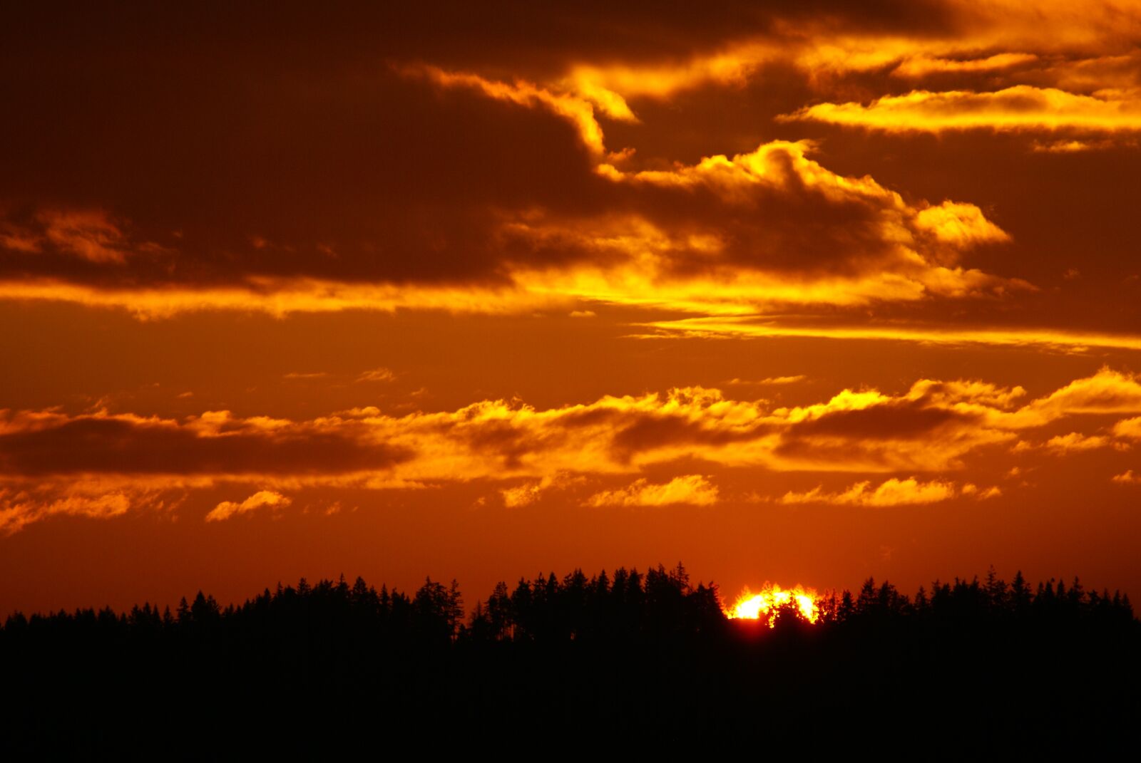 Sony Alpha DSLR-A100 sample photo. Sunset, landscape, clouds photography