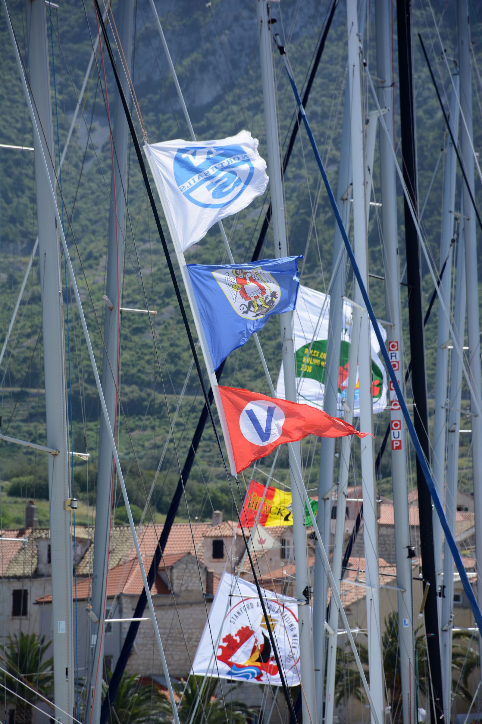 Nikon D7100 sample photo. Flags, boat, sailing photography