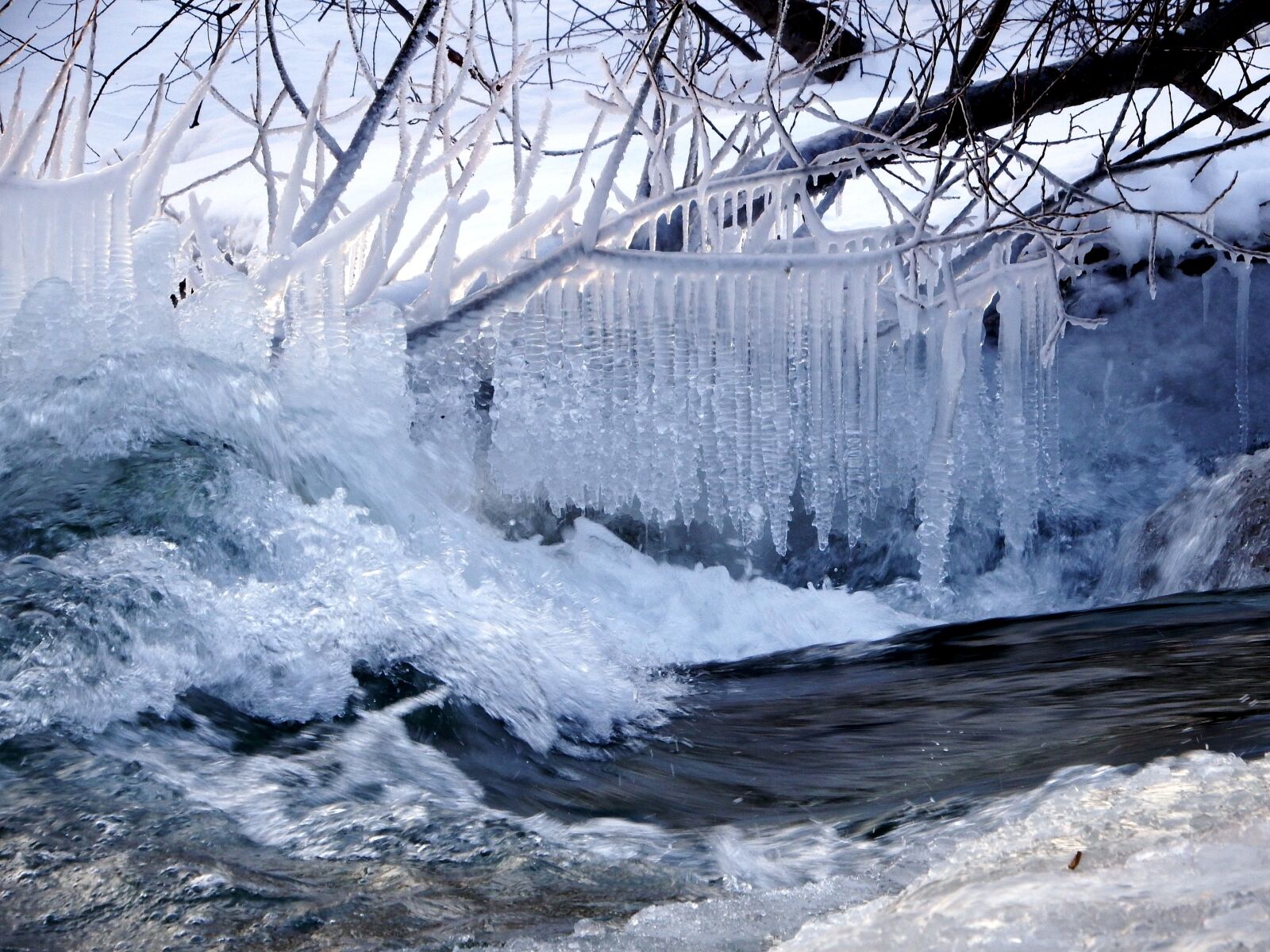 Fujifilm FinePix S1 sample photo. Icicles, snow, winter photography