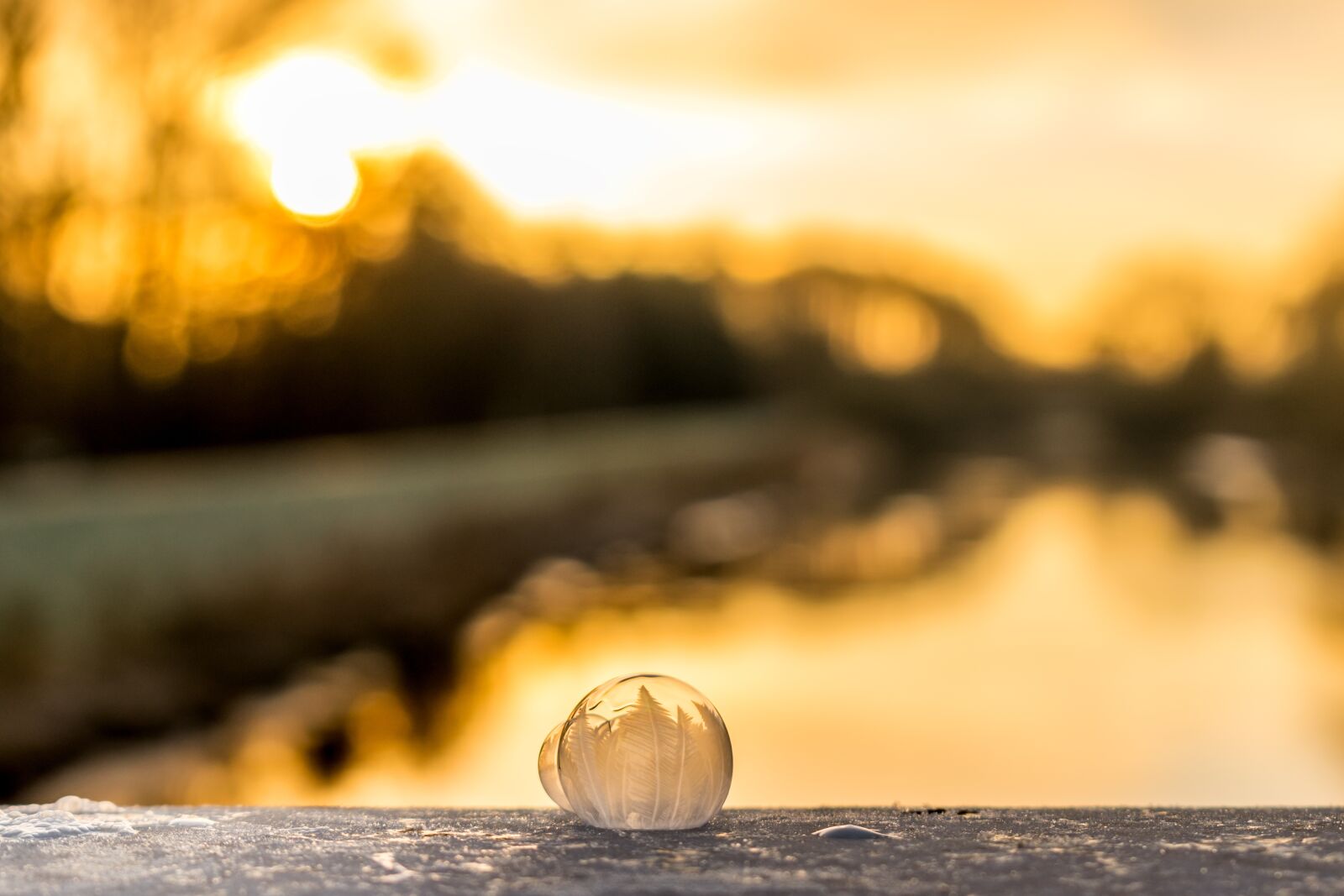 Nikon D5300 sample photo. Soap bubble, frozen, winter photography