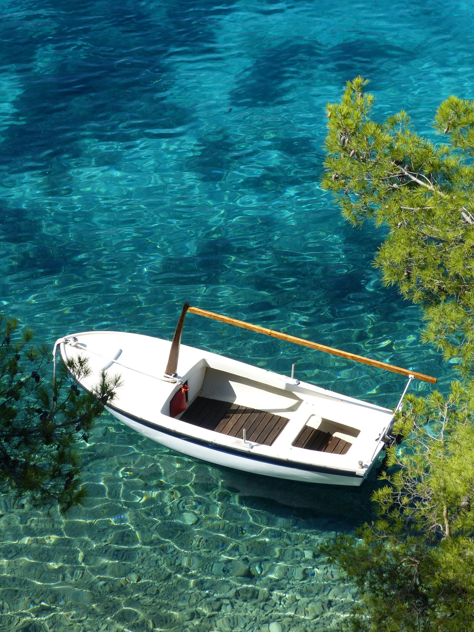 Panasonic Lumix DMC-FZ200 sample photo. Boat, sea, transparent photography
