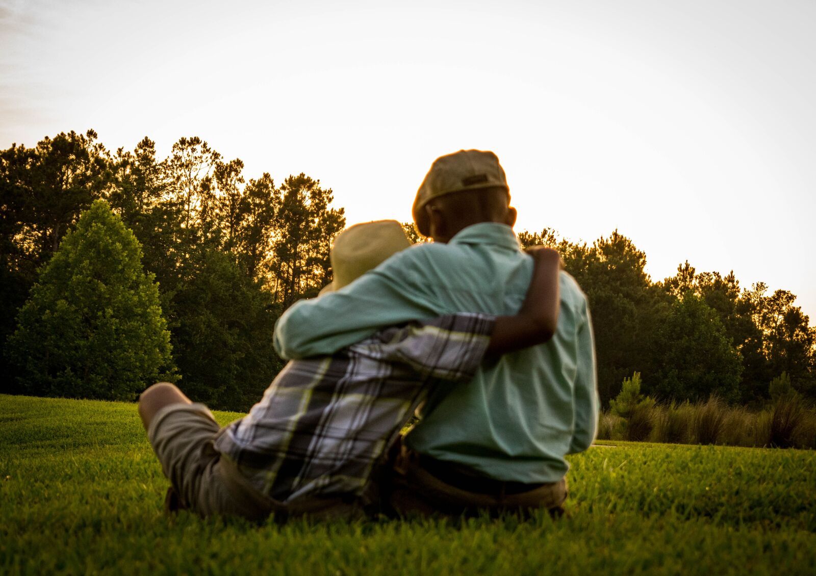 Nikon D3300 sample photo. Brothers, silhouette, sunset photography