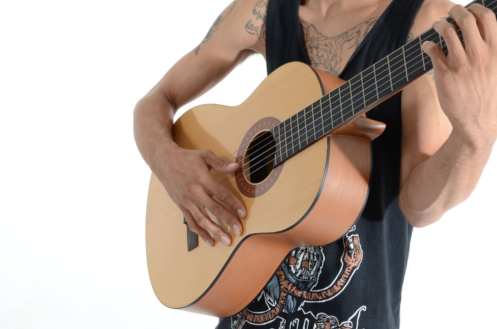 Nikon D7000 sample photo. Boy, tattoos, guitar photography