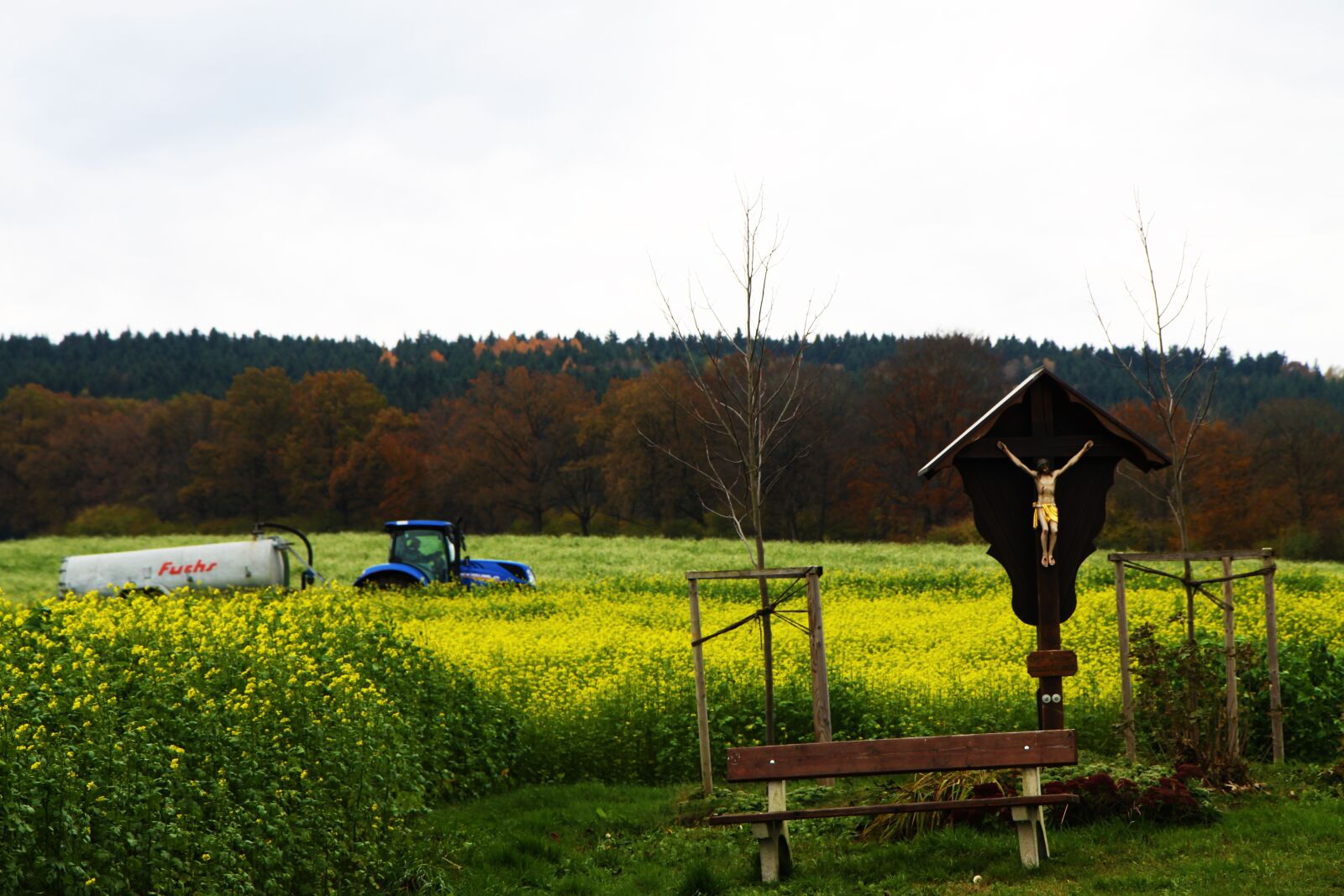 Canon EOS 50D sample photo. Field cross, bavaria, tractor photography