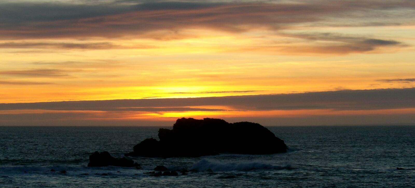 Kodak PIXPRO AZ521 sample photo. Sea, rock, sunset photography