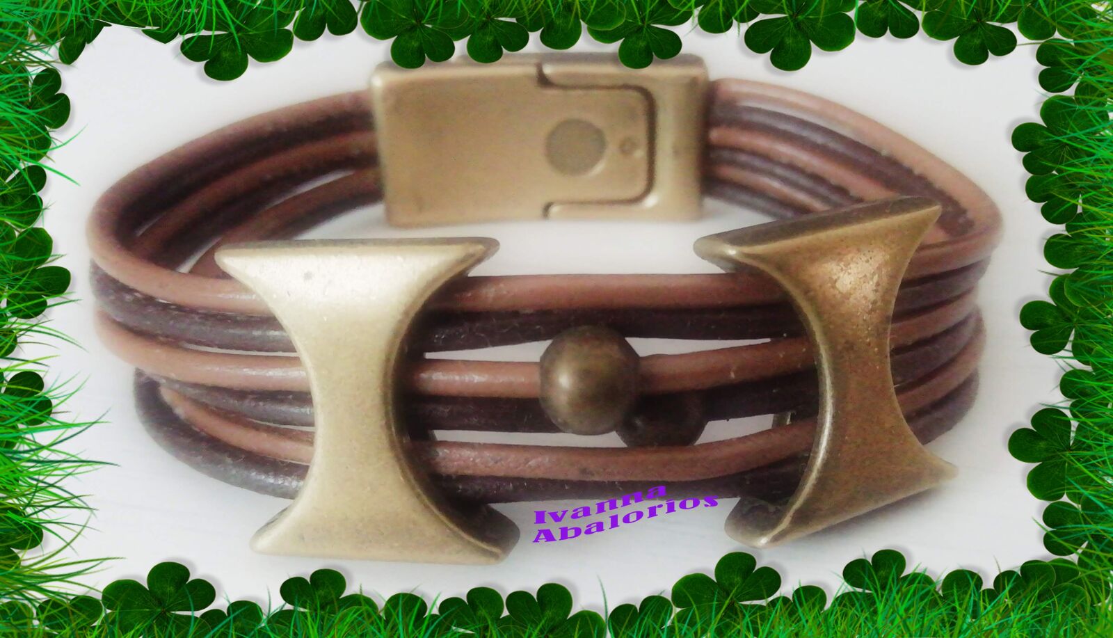 HUAWEI FIG-LX1 sample photo. Pulsera, zamak, cuero photography