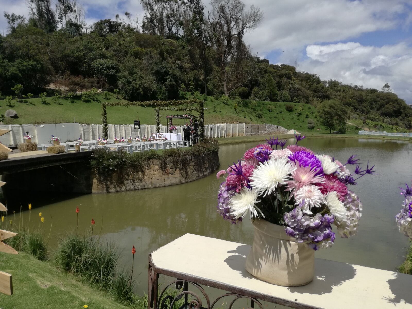 HUAWEI P9 LITE sample photo. Flowers, marriage, lake photography