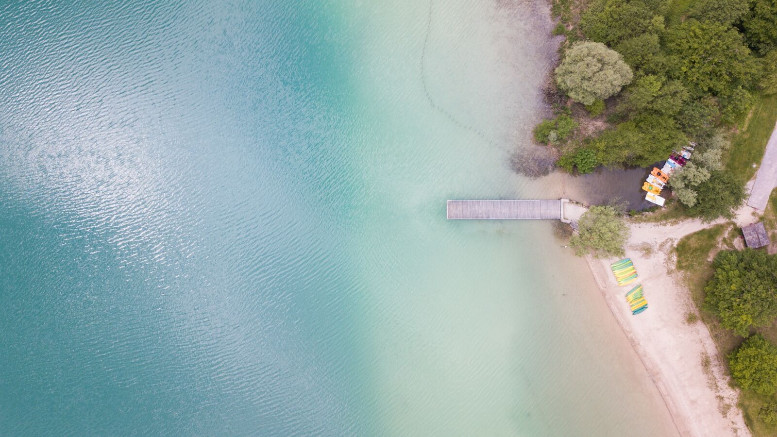 DJI FC220 sample photo. Aiguebelette, colors, drone photography