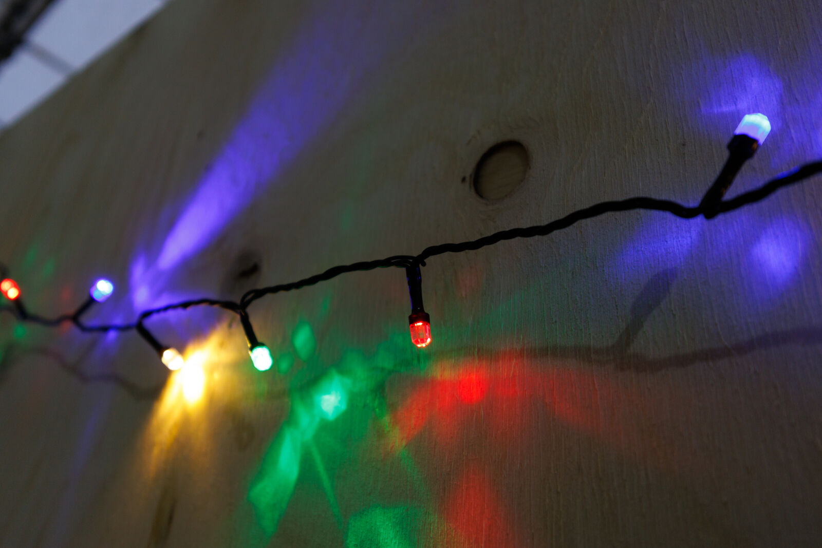 Canon EOS R7 sample photo. Construction yard christmas lights photography