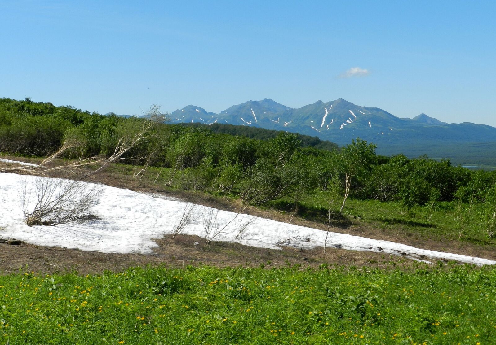 Nikon Coolpix P500 sample photo. Mountains, summer, snow photography