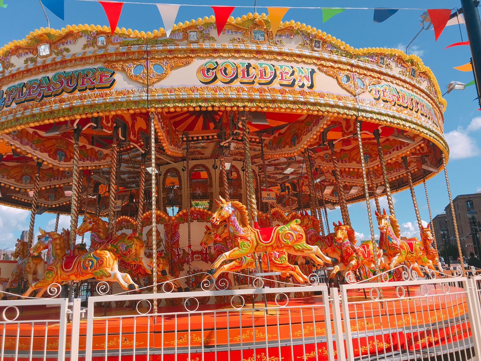 Apple iPhone 6s sample photo. Carousel, liverpool, merry, go photography
