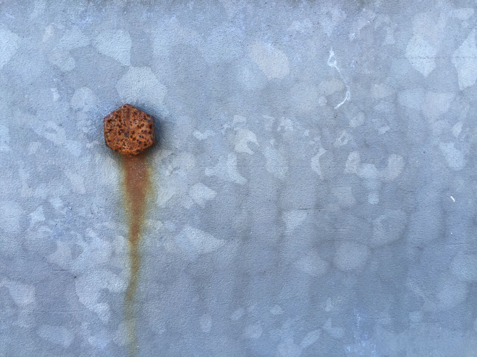 iPhone 6 back camera 4.15mm f/2.2 sample photo. Zinc, corrosion, galvanized photography