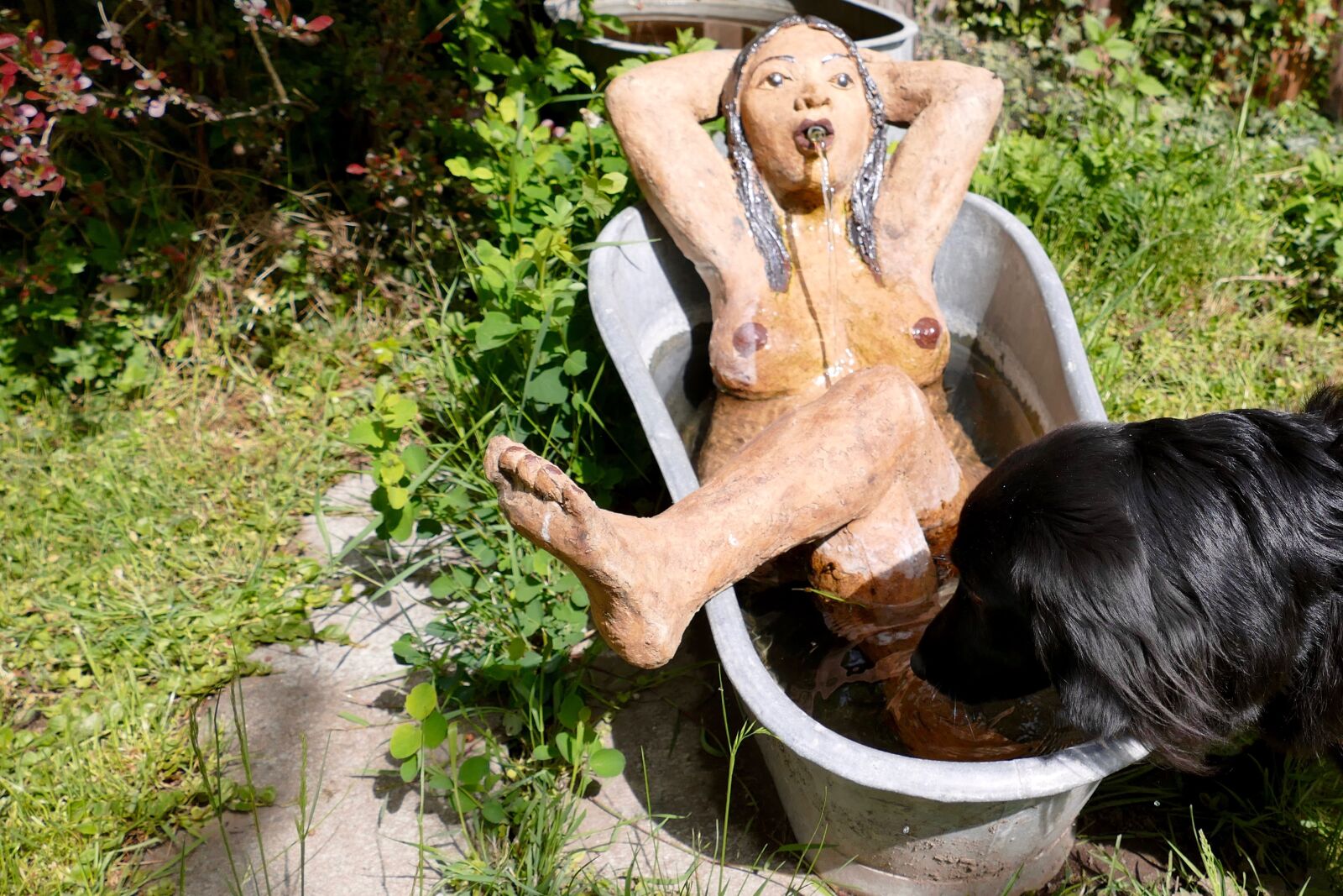 Panasonic Lumix DMC-FZ1000 sample photo. Art, animal, fountain photography