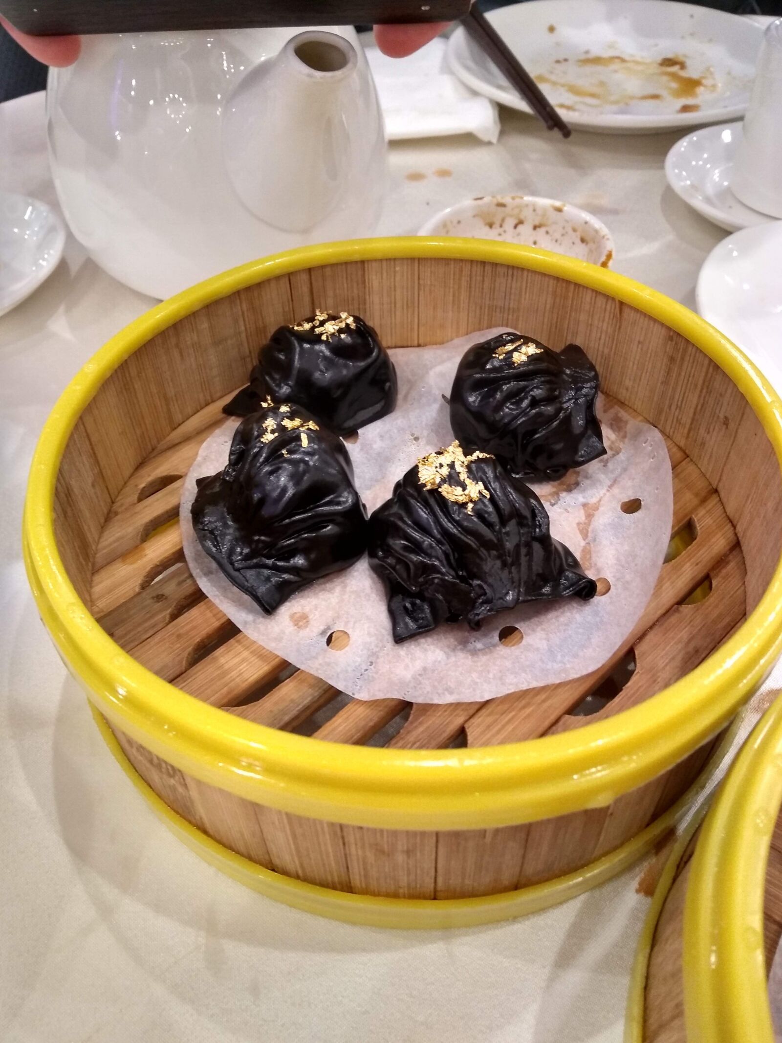 Motorola Moto G (5S) Plus sample photo. Black, squid ink, dumpling photography