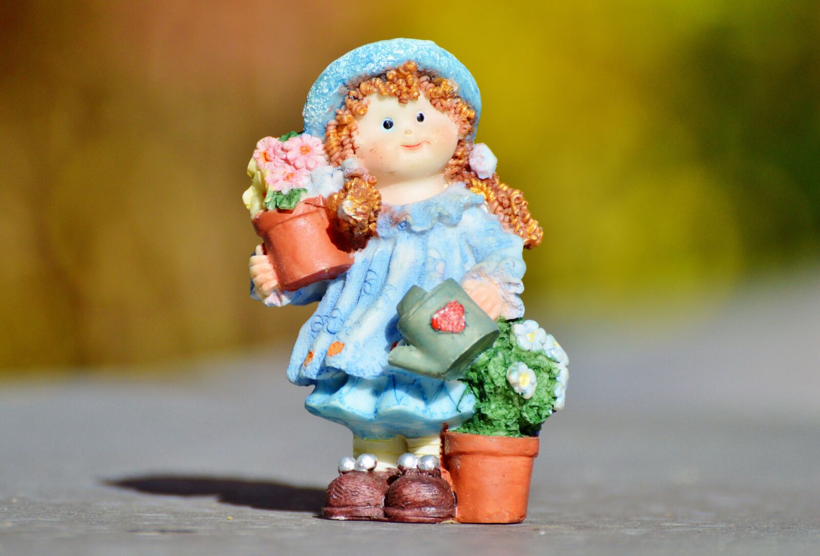Nikon D3200 sample photo. Girl, doll, gardener photography