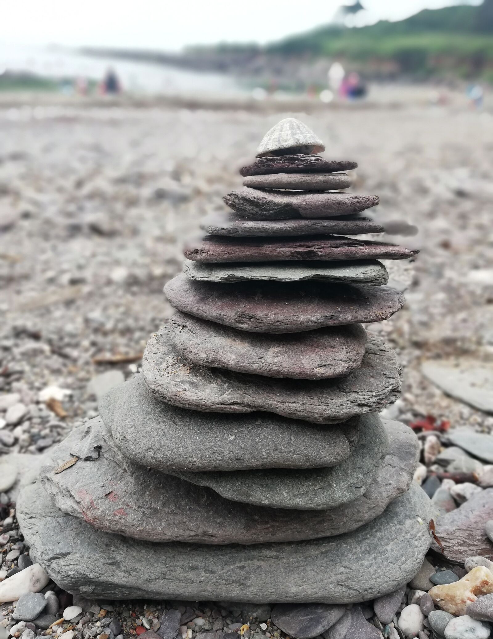 HUAWEI P20 lite sample photo. Beach stones, tower, beach photography
