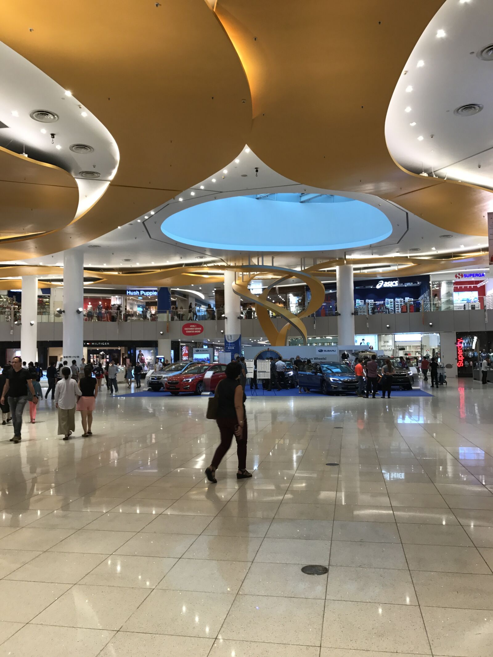 iPhone 7 back camera 3.99mm f/1.8 sample photo. Architecture, mall, shopping, singapore photography