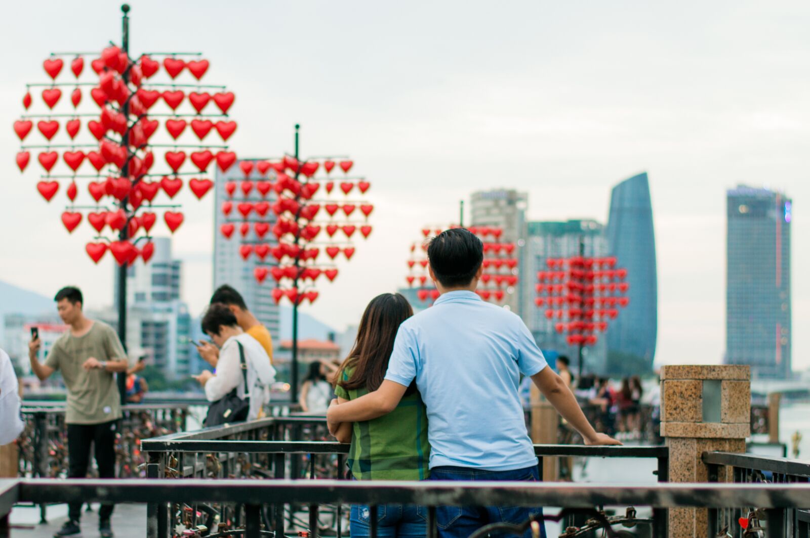 Nikon D3200 sample photo. Love, love bridge, heart photography