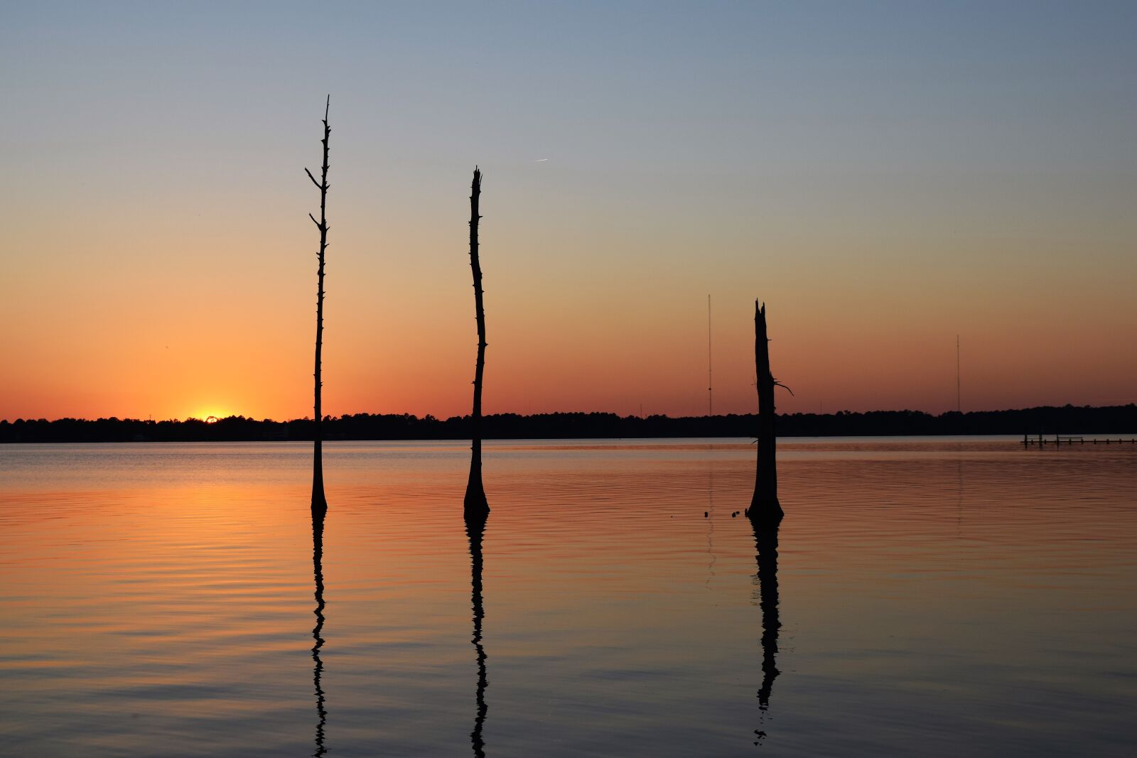 Nikon D3300 sample photo. Sundown, river, trees photography