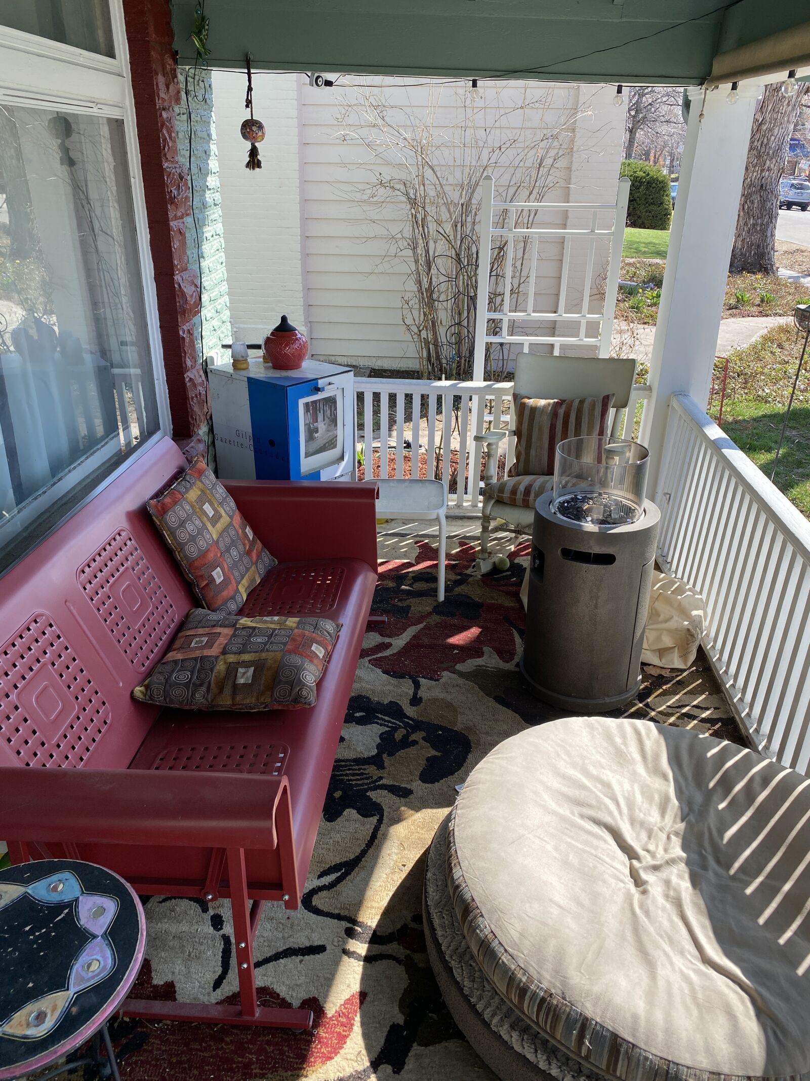Apple iPhone 11 Pro Max sample photo. Crowded patio, front porch photography
