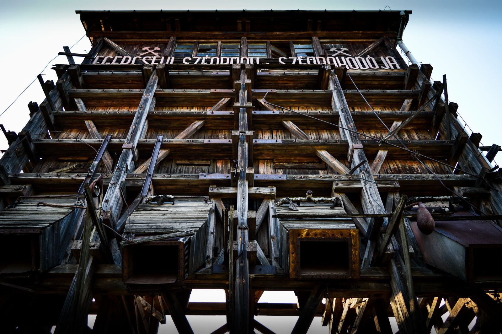 Nikon D3200 sample photo. Coal loader, wood, industrial photography