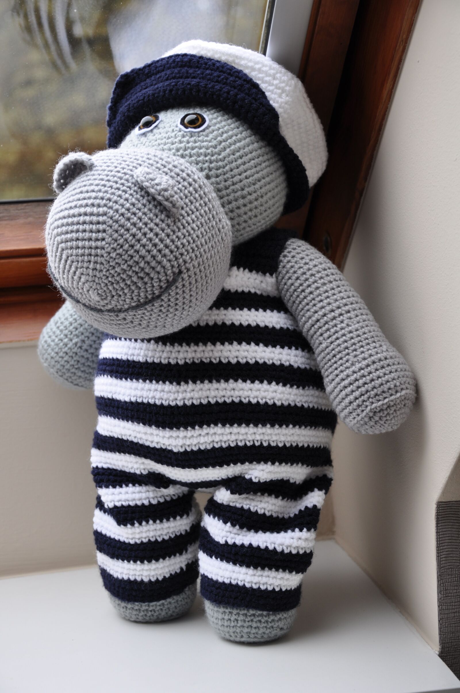 Nikon D90 sample photo. Amigurumi, hippo, craft photography