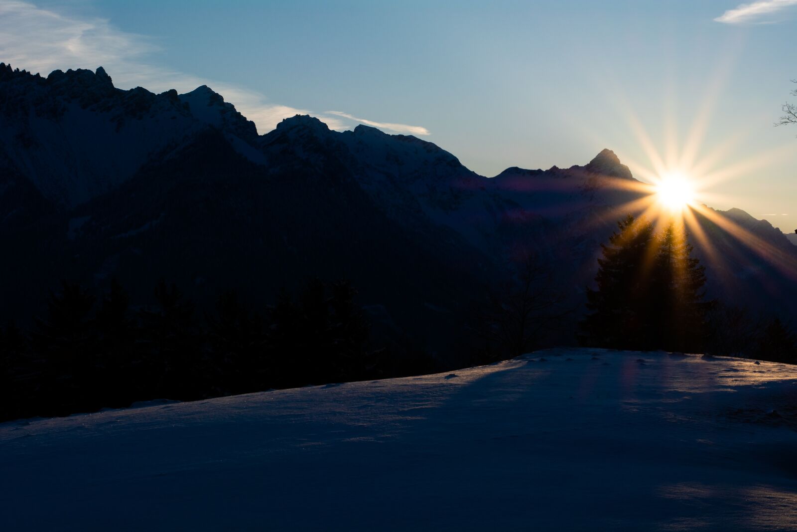 Nikon D7100 sample photo. Sunrise, sun, mountains photography