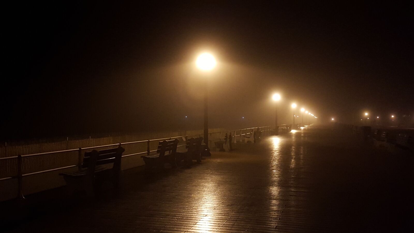 Samsung Galaxy S6 sample photo. Ocean, night, fog photography
