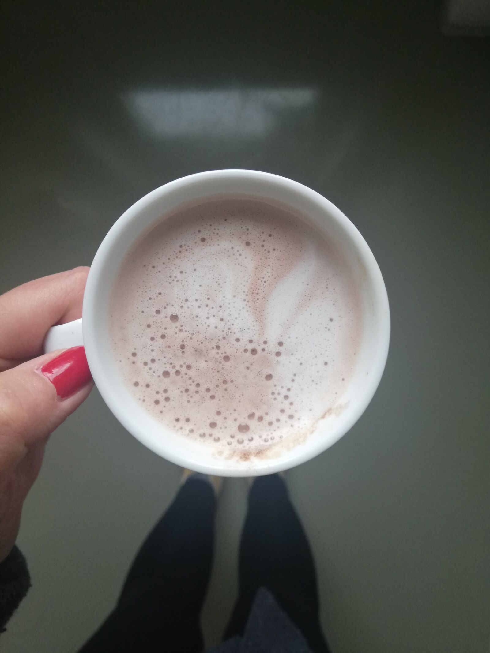 HUAWEI P20 lite sample photo. Cocoa, cup, hand photography