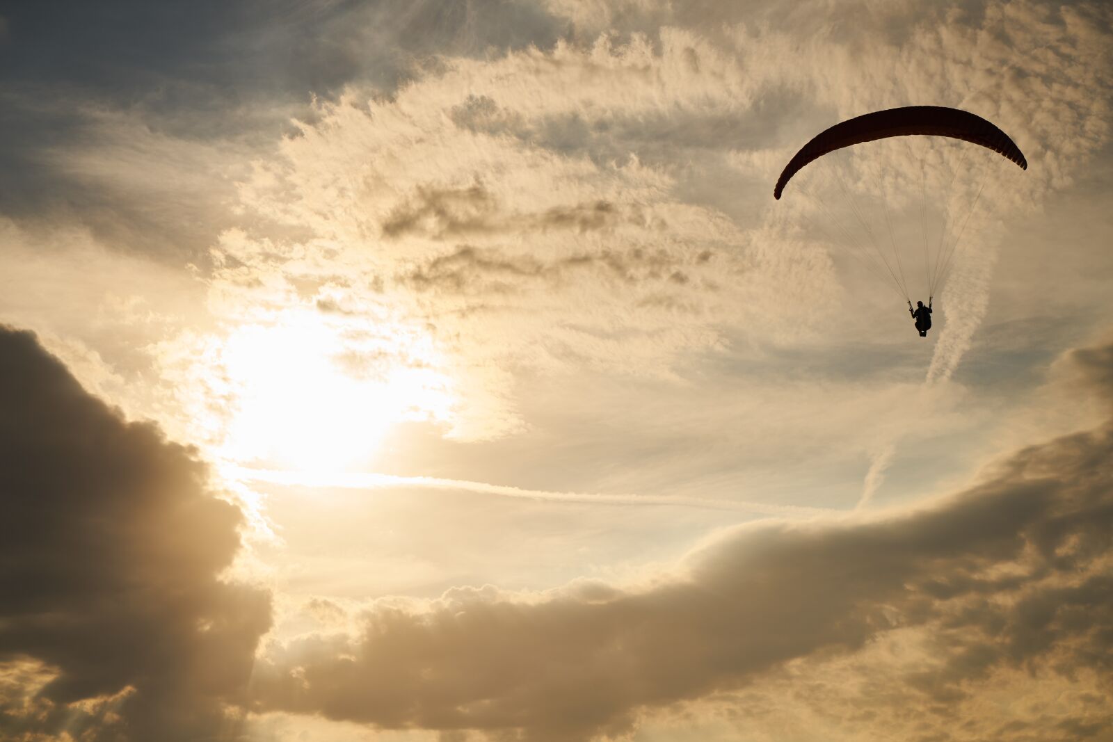 Sony a7R II sample photo. Parachute, fly, paragliding photography