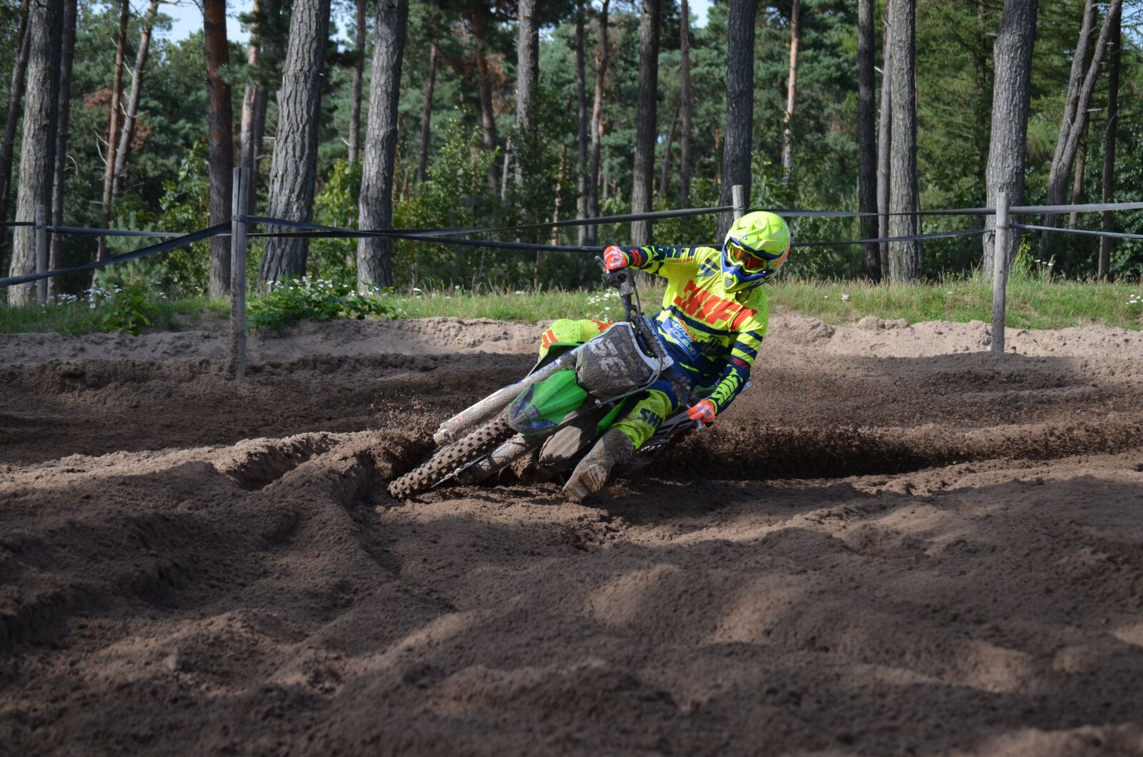 Nikon D5100 sample photo. Motocross, kawasaki, sand photography