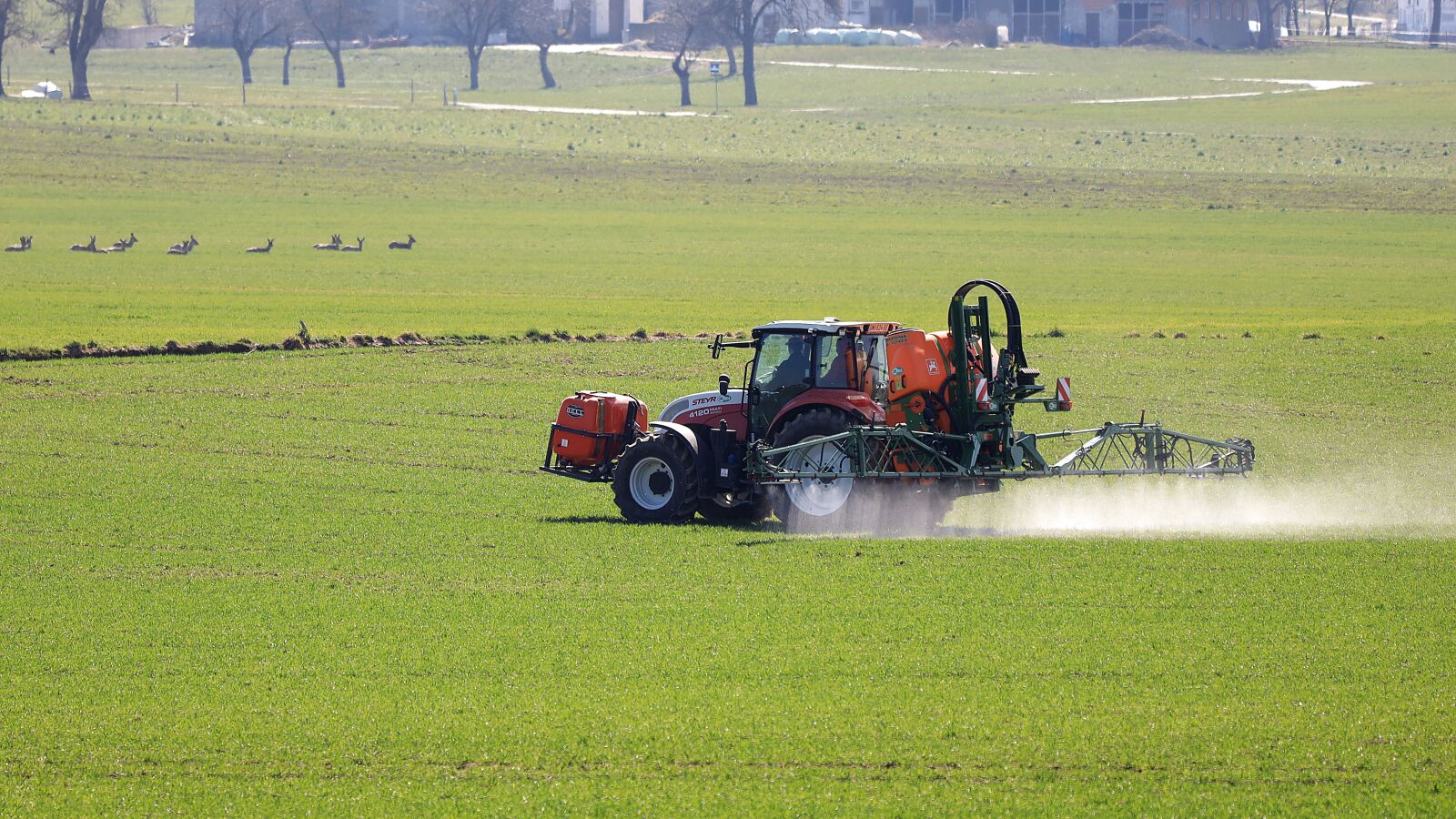 Canon EOS R + Canon EF 70-300 F4-5.6 IS II USM sample photo. Plant protection, agriculture, tractor photography