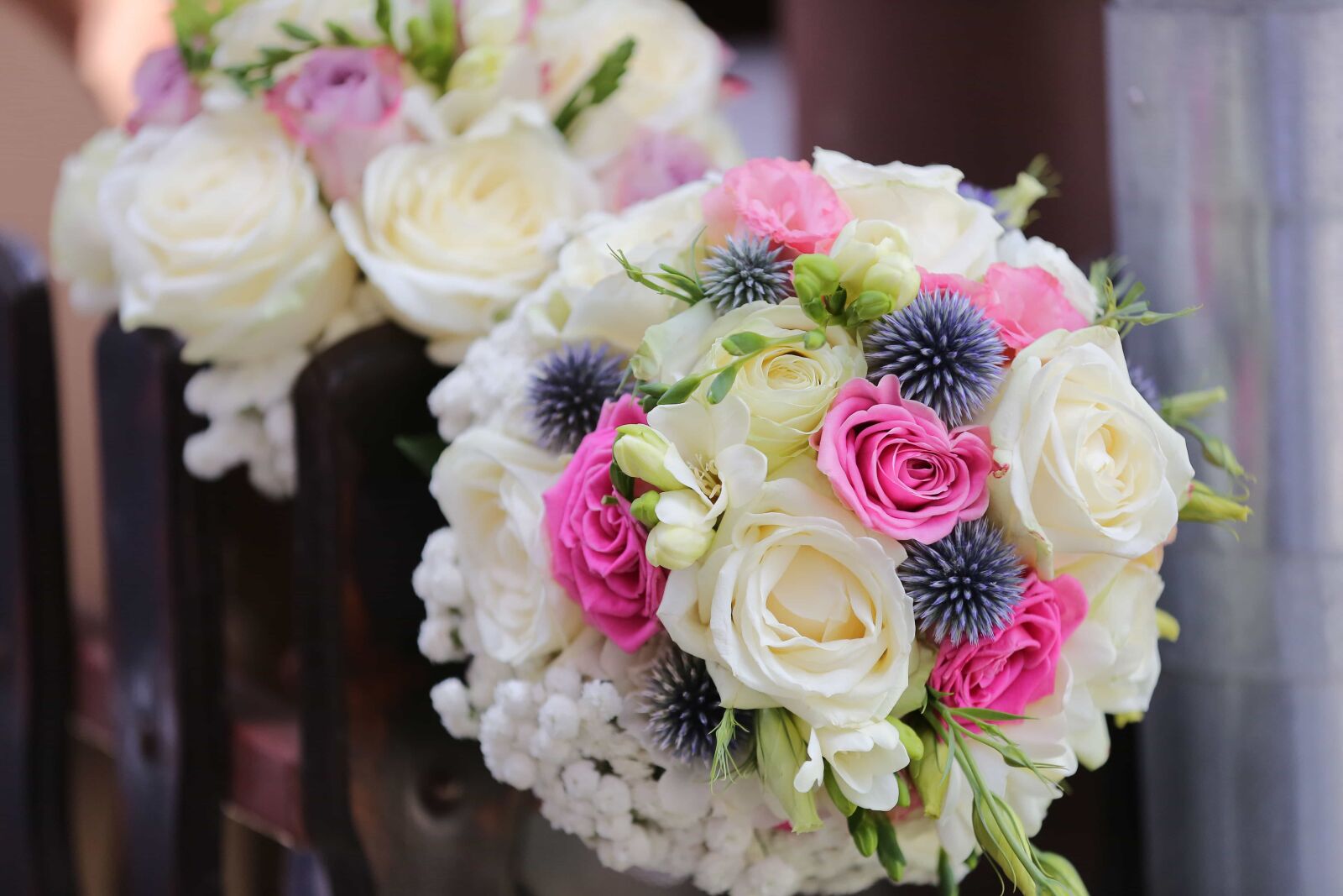 Canon EOS 5D Mark III sample photo. Bouquet, picket fence, wedding photography