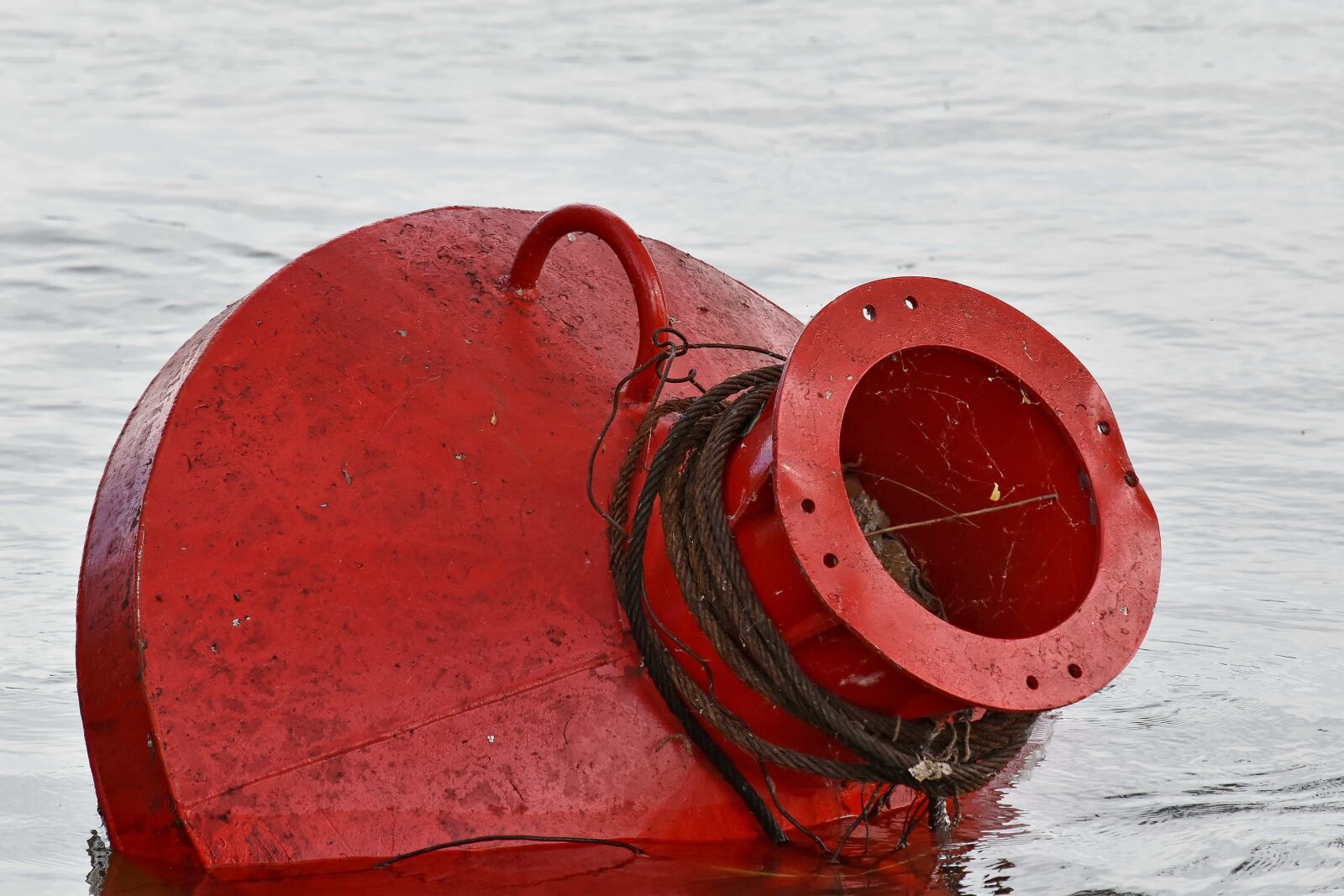 Nikon D5500 sample photo. Buoy, cast iron, red photography