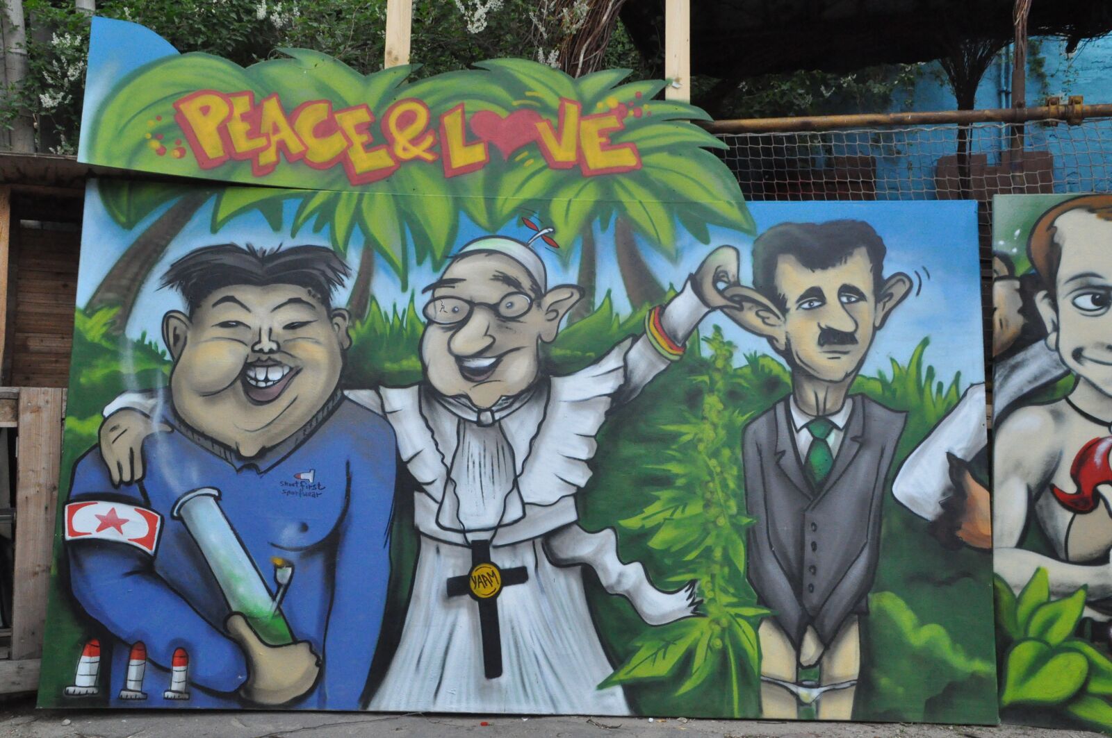 Nikon D5000 sample photo. Berlin, street art, pope photography