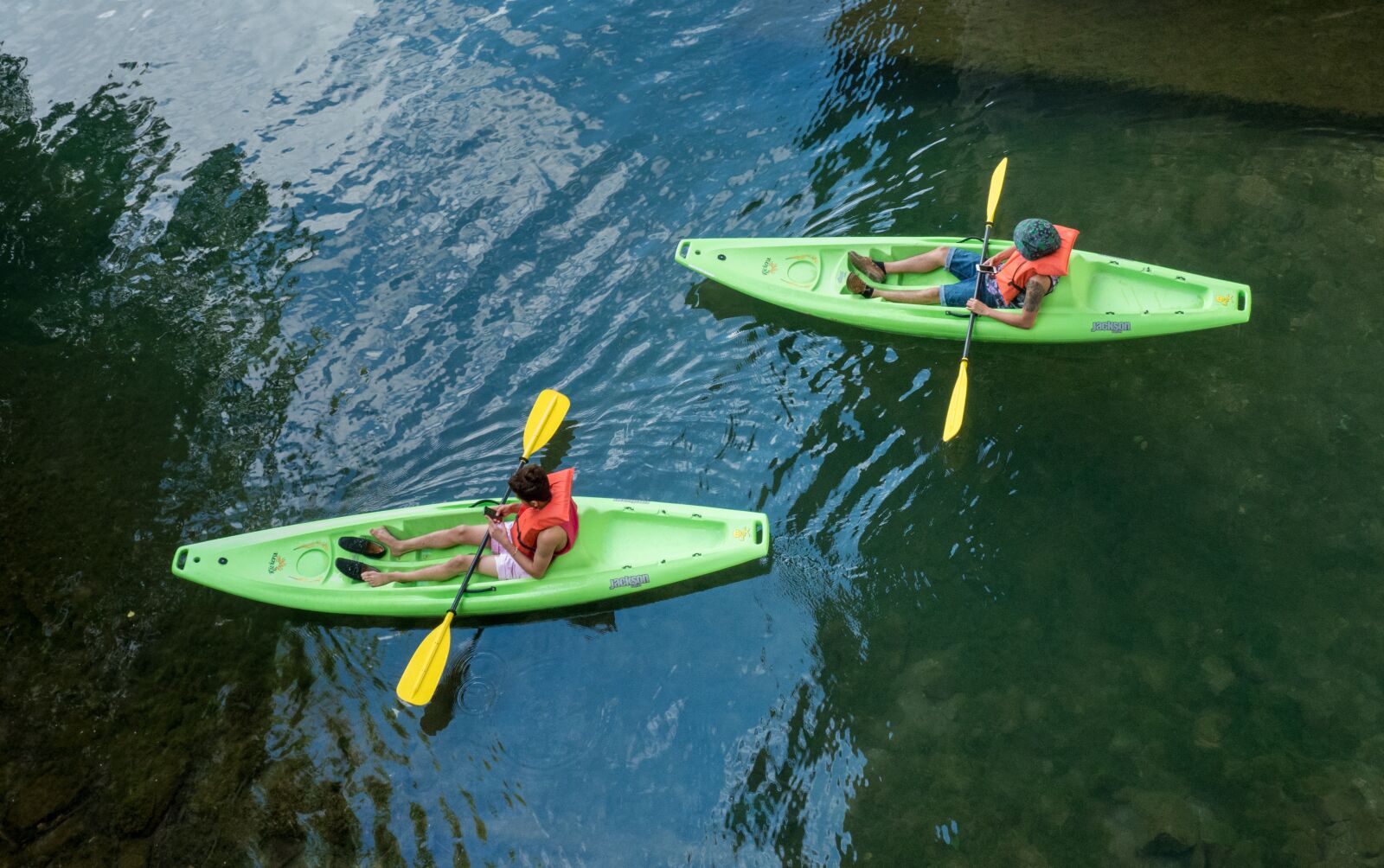 Panasonic Lumix DMC-GH4 sample photo. Cell phones, kayakers, outdoors photography