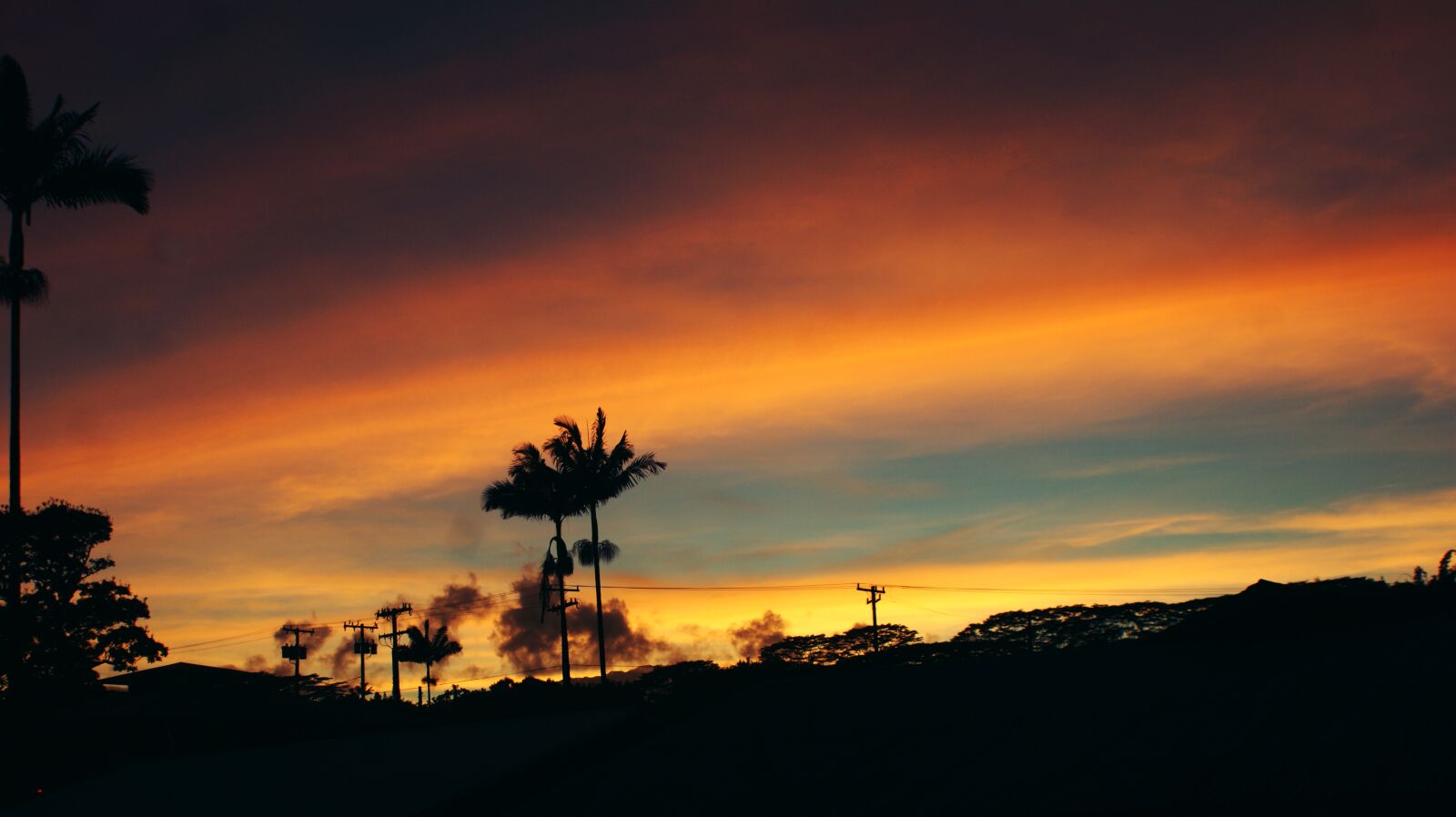 Sony Alpha DSLR-A350 sample photo. Sunset, trees, clouds photography