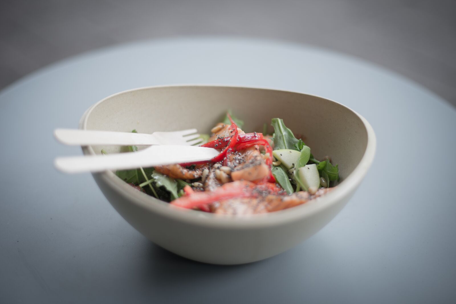 Nikon D600 sample photo. Food, salad, salmon photography