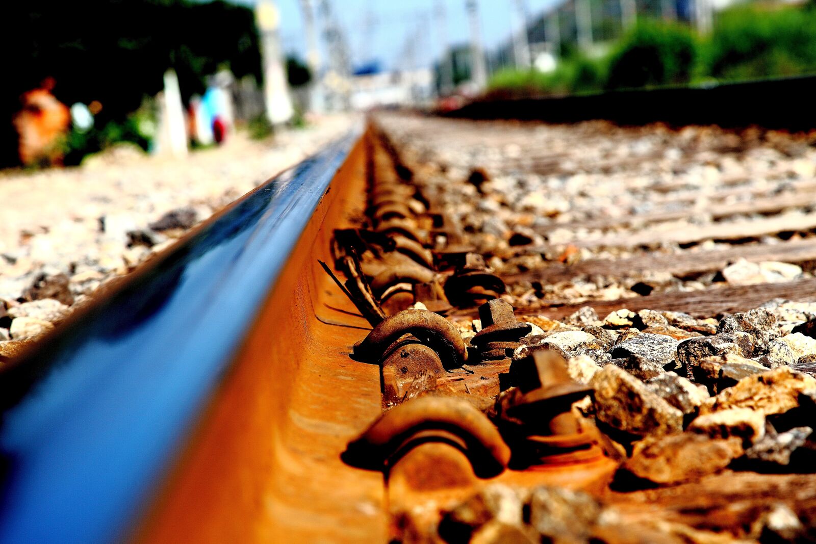 Canon EOS 5D Mark II sample photo. Rails, station, rail photography